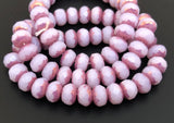 6mm Rondelle Czech Glass Beads Faceted Picasso-25pc