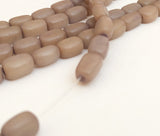 Natural Nut Beads, Buri Beads, Palmwood Nut Beads, Buri Rectangle Gray 16&quot; strand