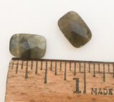 Labradorite Faceted Rectangle Side Drilled Beads