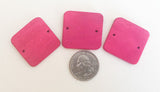 Square Wood Jewelry Connectors Pink 10pc