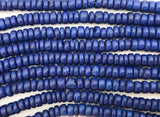 4-5mm Coconut Beads, Natural Wood Beads, Coco Rondelle Pukalet Navy Blue 16” strand