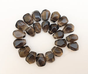 Chunky Smoky Topaz Side Drilled 8” strand