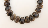 Chunky Smoky Topaz Side Drilled 8” strand