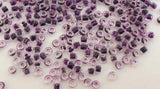 Japanese Seed Beads Destash Size 11/0- Inside Color Clear/purple 30 grams