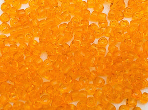 30 Grams Japanese Seed Beads Destash Size 11/0- Transparent Yellow Orange