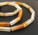 Carnelian Tube Beads 4x13mm