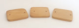 Flat Square Wood Connector Beads Yellow -10PCS