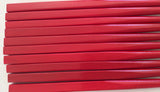 Red Wood Hair Sticks Blanks Long Lacquered 10 pcs./pkg.