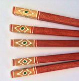 Painted/Stained Wood Hair Sticks 7 inch.10 pcs. per pkg.