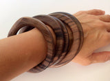 Wood Bangle, Wood Bangle Bracelet, Natural Wood Jewelry, Wooden Bangles, Tiger Ebony Bangle, Wooden Bracelet Men, Wooden Jewellery