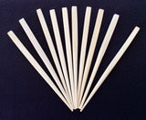 White natural wood hair sticks small 4 1/2 inch Dica wood. 10 pcs. per pkg.