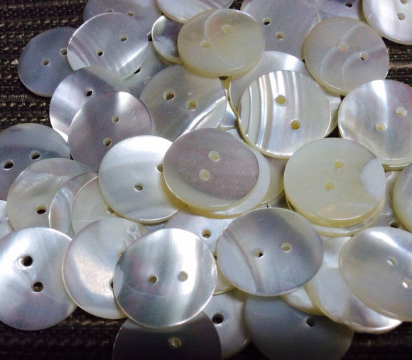White shell button lot 11mm-50 pc