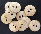 12 round coconut wood buttons 35mm for crafts and accessories