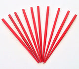 Red Wood Hair Sticks Blanks Long Lacquered 10 pcs./pkg.