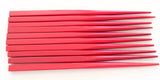 Red Wood Hair Sticks Blanks Long Lacquered 10 pcs./pkg.