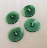 Lime green vintage glass button lot-4pc