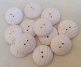 12 round carved white buttons for crafts and accessories 20mm