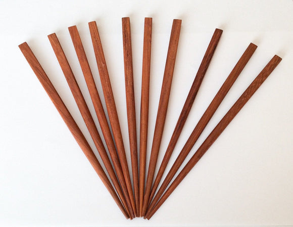 Bayong wood hair sticks 7in. 10pc