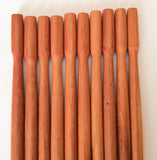 Bayong wood hair sticks shawl pins small round 4 1/2 inch. 10 pcs.