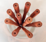 Bayong wood hair sticks shawl pins small round 4 1/2 inch. 10 pcs.