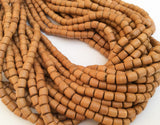 65 Barrel wood beads, nangka natural wood beads 16" strand