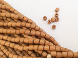 65 Barrel wood beads, nangka natural wood beads 16" strand