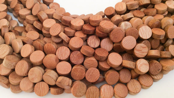 40 Coin Wood Beads,Rosewood 10mm