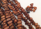 70 Bayong Wood Nugget Beads, Natural Wood Beads, Bayong