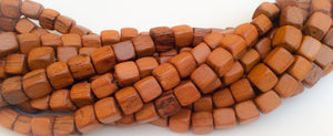 Bayong Wood Beads, Cube Wood Beads, 10x10mm