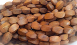 Robles Wood Beads, Twist Wood Beads, naturalwood Beads,10x16mm