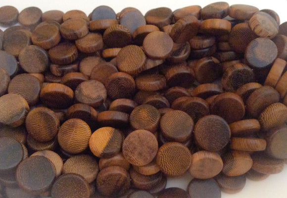 Coin Robles Beads, coin wood beads, natural wood beads,15mm