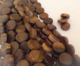 Coin Robles Beads, coin wood beads, natural wood beads, 10mm
