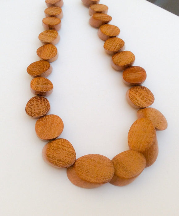 Natural wood beads nangka slices