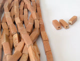 Tube wood beads, rosewood beads, natural wood beads 16" strand