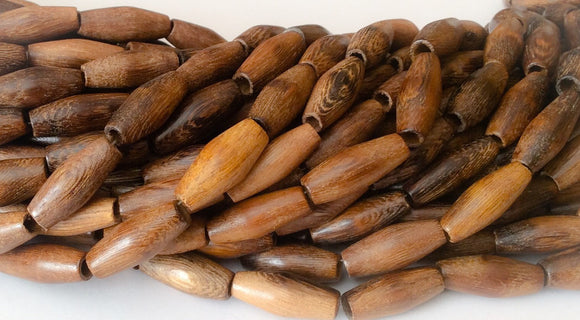 Tube Wood Beads, Natural wood beads, Robles 16