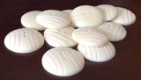 12pc 1 Inch round carved white buttons