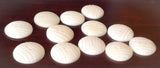 12pc 1 Inch round carved white buttons