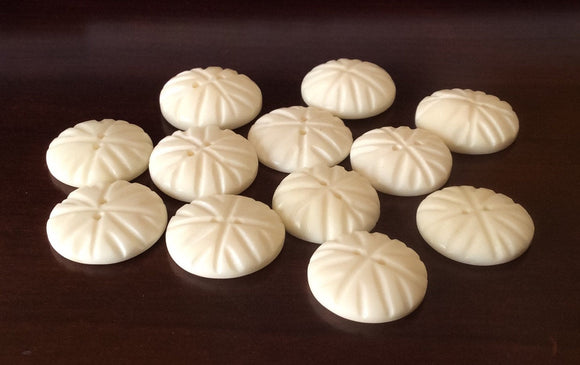 Bone Buttons, White Buttons, Carved Buttons, Round Button, 20mm Buttons for Dressmaking, 2 Hole Buttons, Cute Buttons, Crafts Button
