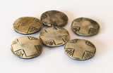 Carved horn button lot-6pc