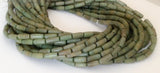 Buri Nut Beads Rice shape khaki 16" strand