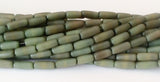 Buri Nut Beads Rice shape khaki 16" strand