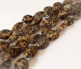 Shell beads, natural shell beads, limpet shell beads 4-sided 16" strand