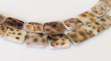 Shell beads, natural shell beads, cowrie shell beads rectangle-10pc