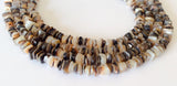 Natural Shell Beads, Brownlip Shell Chips 16" strand