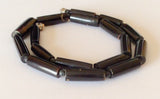 Vintage black coral choker necklace 17&quot;