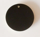 White abalone shell pendant, round shell pendant 32mm