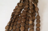 Natural Wood Beads, Graywood Beads 13x15 flat oval