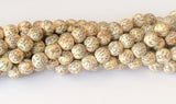 Betel Nut Beads Salwag 10mm round Natural 16" strand