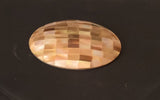 Round Shell Pendant, Inlaid Pendant, Large Shell Pendant Brownlip Mosaic 50mm round