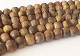 15mm Horn, Burnt Horn Beads, Round Horn Beads 16" strand